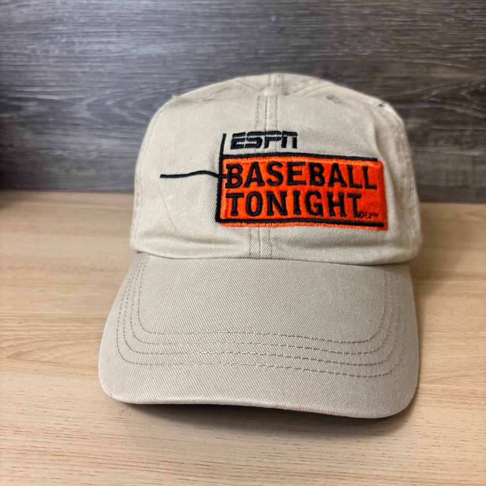 ESPN Hat Cap Strap Back‎ Brown Baseball Tonight Adjustable